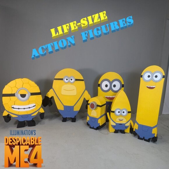 New 2024 Despicable Me 4 Illumination's Mega Minions Life size Action Figures - Picture 1 of 16